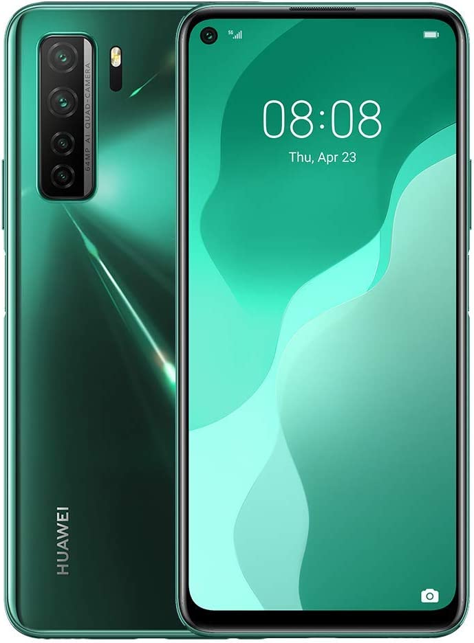 HUAWEI Nova 7 SE, 5G Dual-SIM Mobile Phone, 64 MP AI Quad- Camera, 128 GB 8 GB RAM , 6.5" Punch FullView Display, 40 W SuperCharge, Crush Green