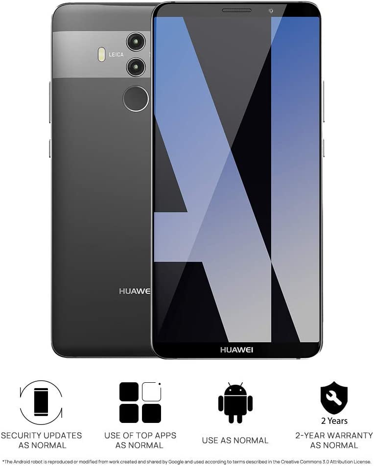 HUAWEI Mate 10 Pro (Single-SIM) 128GB Android 8.0 UK version SIM-Free Smartphone -Titanium Grey