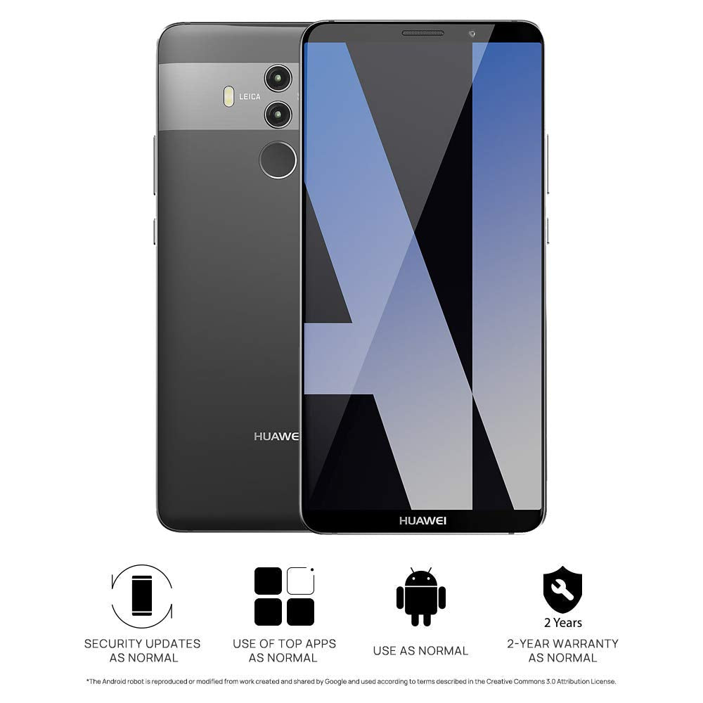 HUAWEI Mate 10 Pro (Single-SIM) 128GB Android 8.0 UK version SIM-Free Smartphone -Titanium Grey