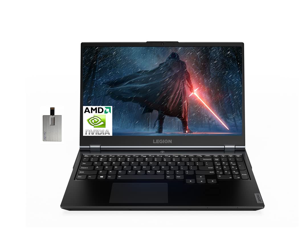 Lenovo 2022 Legion 5 Gaming 15.6" 120Hz FHD Laptop, AMD R5-4600H Processor(> i7-1065G7), 8GB RAM, 1TB HDD + 256GB SSD, Backlit Keyboard, GeForce RTX 1650Ti, Win 10, Black, 32GB SnowBell USB Card