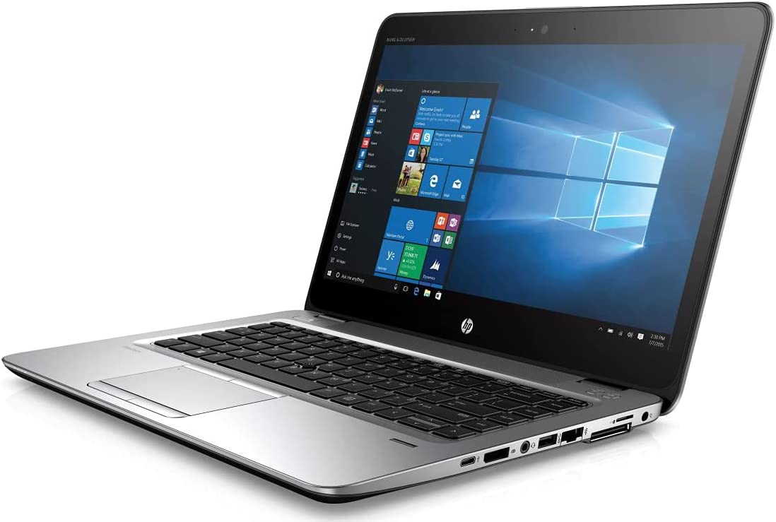 HP EliteBook 840 G3 Intel Core i5 6th Generation 8GB DDR4 RAM 256GB SSD 14" Screen FHD Windows 10 Pro 64-Bit Silver Laptop (Renewed) With 15 days itsizer golden warranty