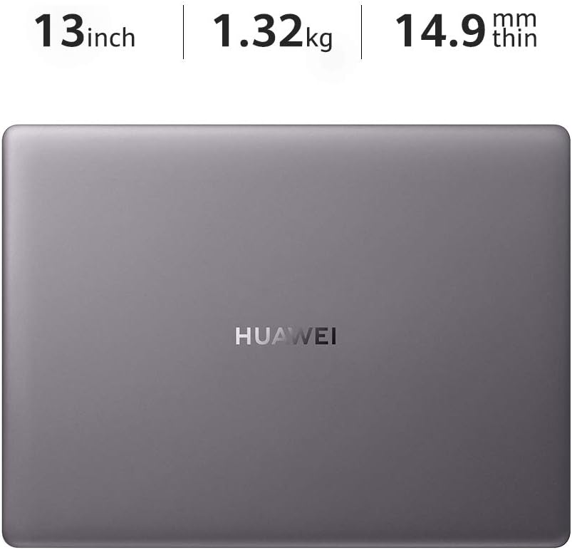 HUAWEI MateBook 13 2020 - Ultra Laptop with 2K FullView Multi-touch Screen - 10th Gen Intel Core i7-10510U, 16GB RAM, 512GB SSD, NVIDIA GeForce MX250, Windows 10 Home, Space Grey