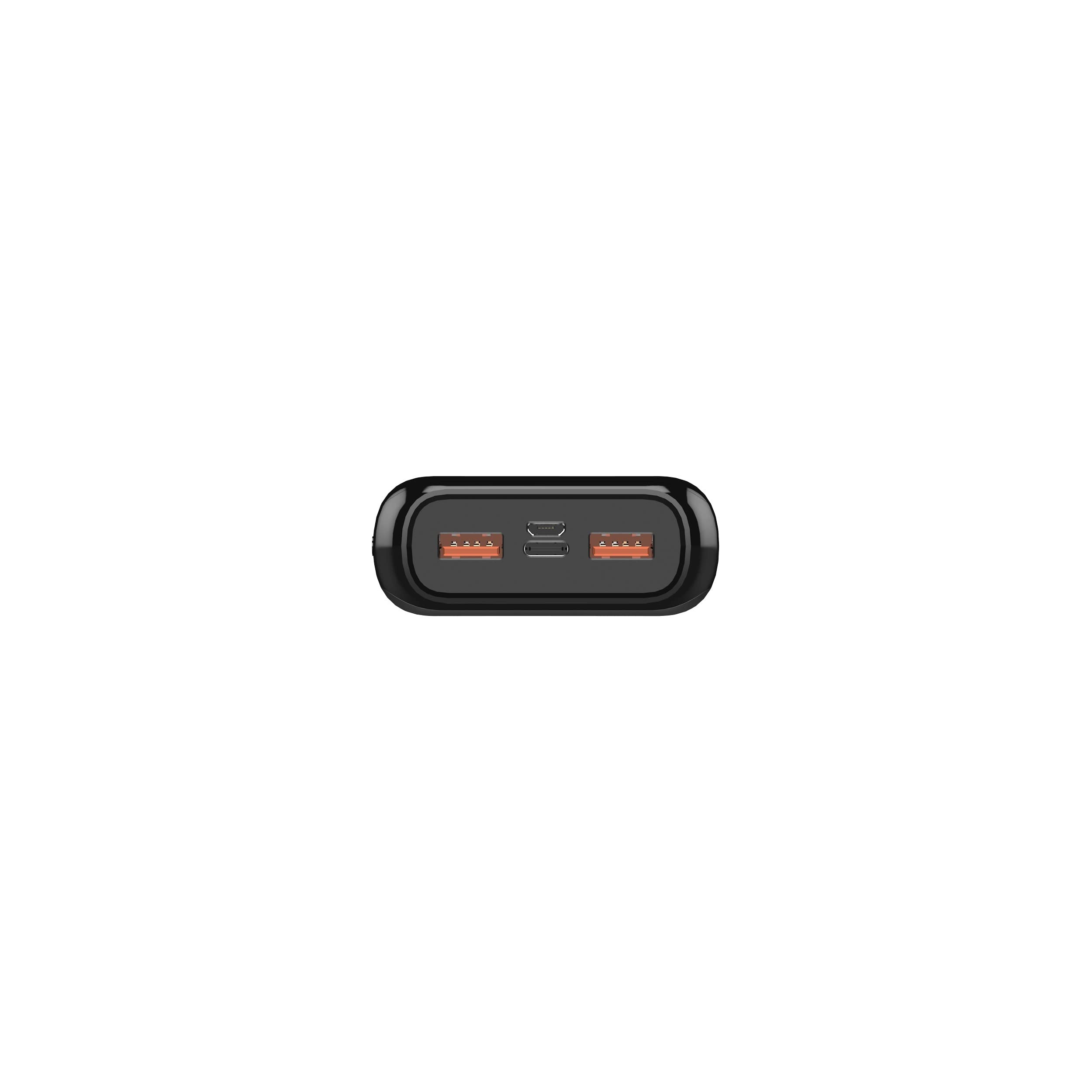 Energizer 20000 mAh Fast Charging Power Bank, Triple Outputs - 2-USB-A and 1 USB-C, Type-C and micro-USB Inputs, LCD Indicator, PowerSafe Management, Black