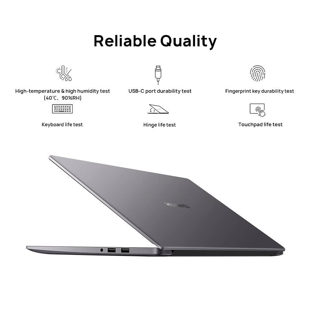 HUAWEI MateBook D 15 Laptop, Windows 11, 11th Gen Intel I3 Core processor,Wi Fi 6, 8GB memory,256GB SSD, Space Grey, 53012UDQ, Matebook D 15 11th I3, 15 Inch, 8GB RAM,15 Inch