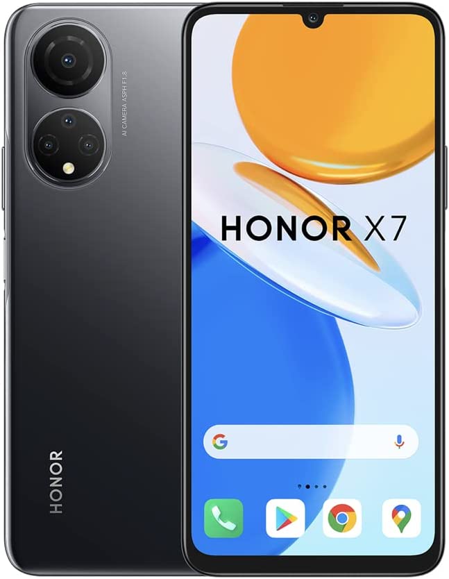 HONOR X7 Smartphone Android 11, 4GB RAM + 128GB Storage, 6.47” FullView Screen with 90Hz Smooth Display, 48MP Rear Quad Camera, 5000mAh High Capacity Battery（2 Year Warranty)