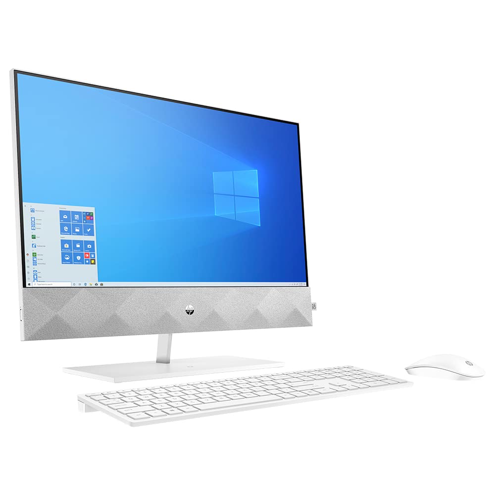 Hp Pavilion 24-K1001Ne All In One Pc, 23.8"Fhd Touch Screen,11Th Gen. Intel® Core™ I7 Processsor, 8Gb Ram, 256Gb Ssd, 4Gb Nvidia® Geforce® Mx350 Graphics, Windows 11, Snowflake White - 3Y0E4Ea