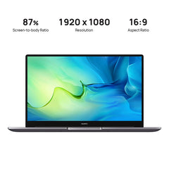 HUAWEI MateBook D 15 Laptop, Windows 11, 11th Gen Intel I3 Core processor,Wi Fi 6, 8GB memory,256GB SSD, Space Grey, 53012UDQ, Matebook D 15 11th I3, 15 Inch, 8GB RAM,15 Inch