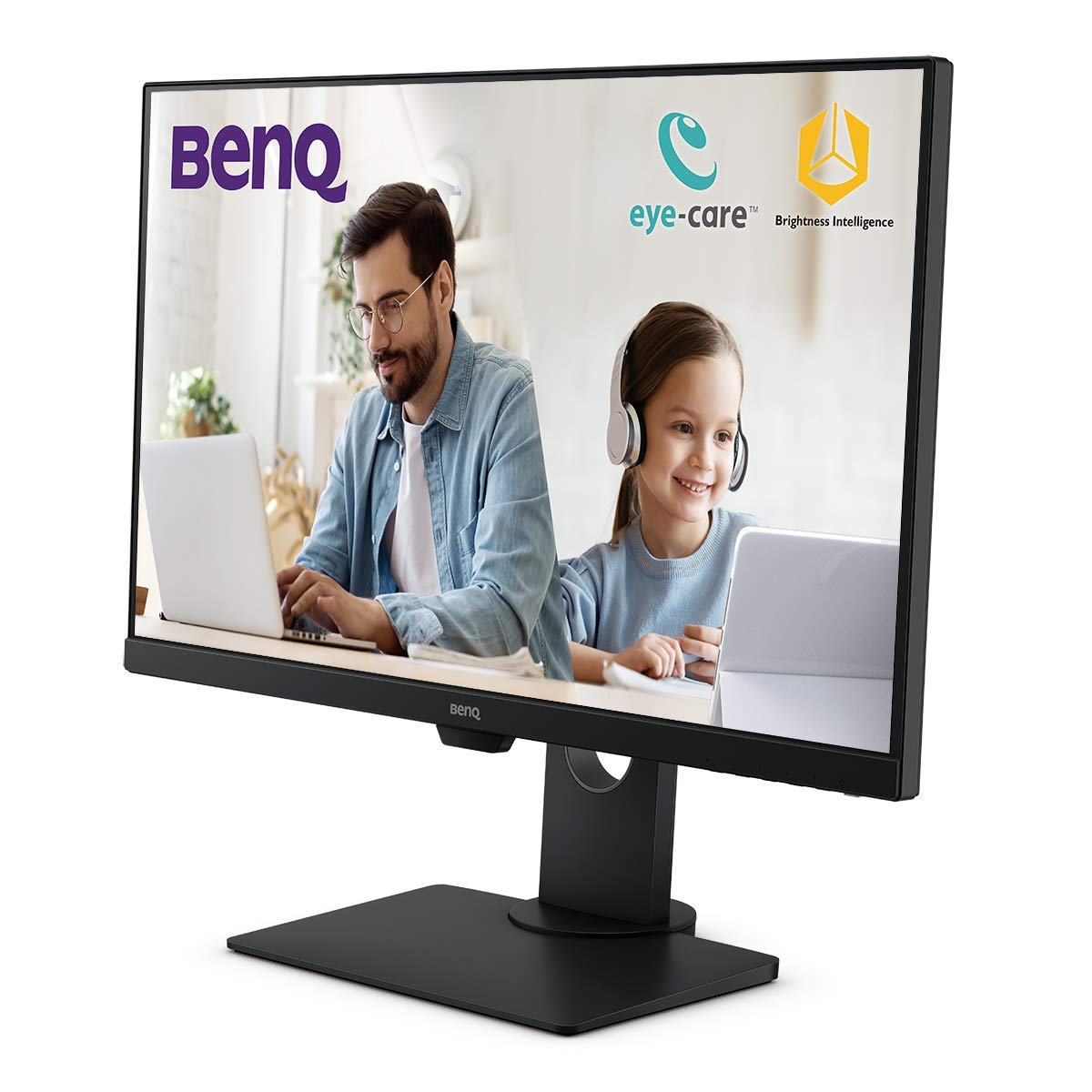 BenQ GW2780T 27 inch 1920 X 1080,IPS Full HD Ultra-Slim Bezel Monitor, Height Adjust, Eye Care, Anti-Glare, Brightness Intelligence, Speakers, Color Weakness Mode, HDMI, DP, VGA (Black)