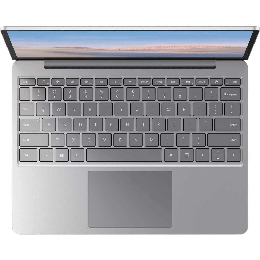 Microsoft Surface laptop Go 12.4” – 10th Gen Intel Quad Core i5-1035G1, 8GB Ram, 256GB SSD, Intel UHD Graphics, Windows 10 Pro, English Keyboard, Platinum.