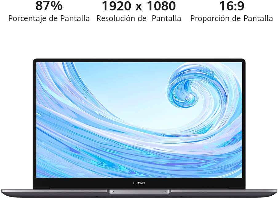 HUAWEI MateBook D 15 Laptop, Full View 1080P FHD Ultrabook PC- (Intel Core i5-1135G7, Multi-screen Collaboration, Fingerprint Reader, 8GB RAM, 512GB SSD, Windows 10 Home), Gray, BohrD-WDH9D, 53011WGC