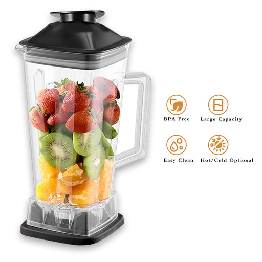 Multifunctional Blender for Smoothie Milkshake Juicer Ice Crusher Electric  Grain Grinder 4500W 15 Rotating Speeds, Red Plug