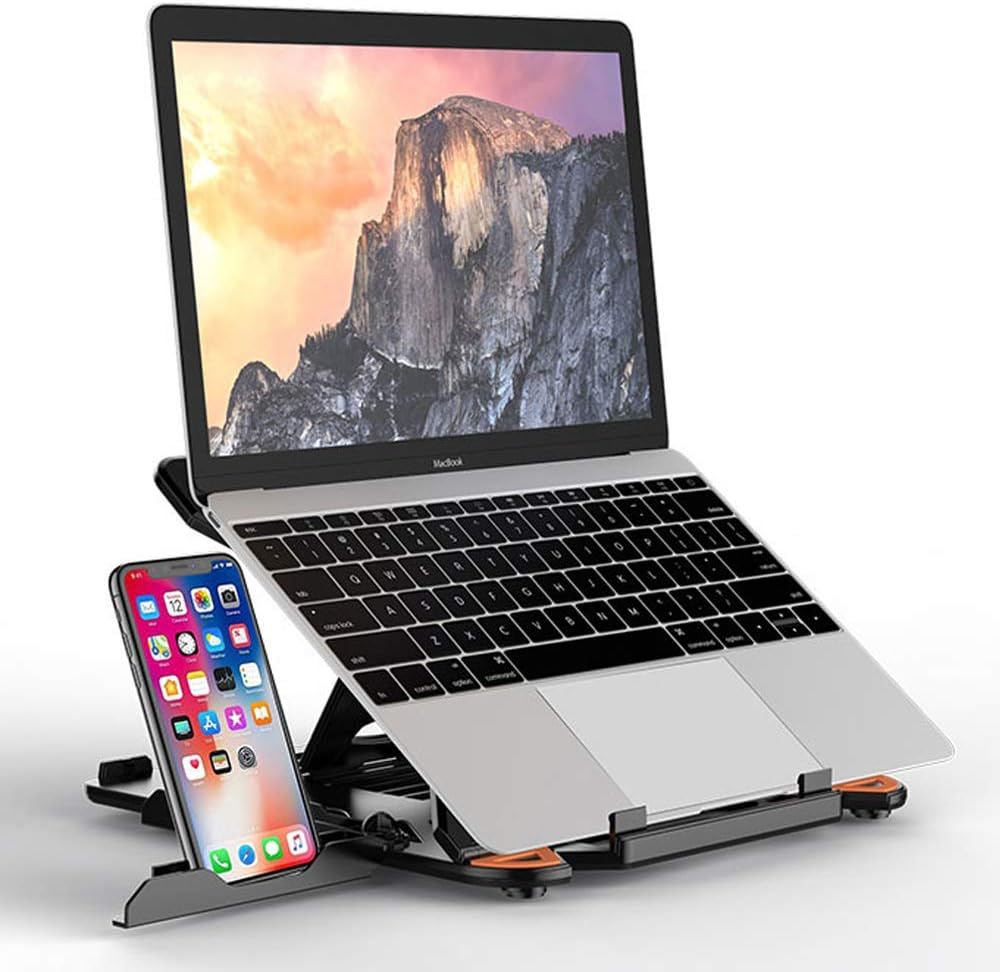 Goodstuffshop Adjustable Laptop Stand, Ergonomic Riser Notebook Computer Holder Stand Compatible with MacBook Air Pro, Dell XPS, HP, Lenovo More 10-17" Laptops