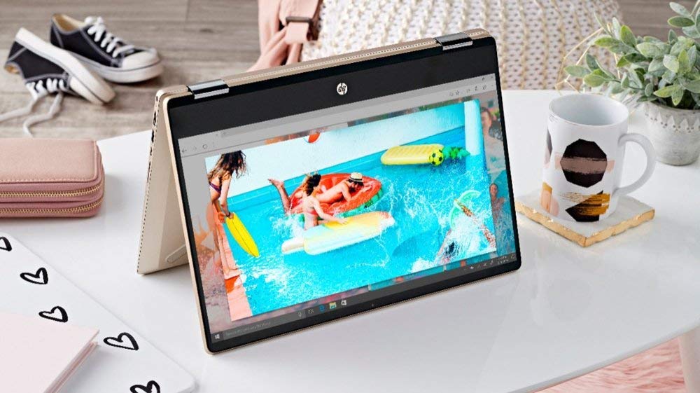 HP Pavilion x360, 14" FHD IPS Touchscreen 2 in 1 Laptop, Intel 4-Core i5-8265U (>i5-8250U), 8GB RAM, 256GB PCIe SSD, 1TB HDD, WiFi BT 4.2 Backlit Keyboard Fingerprint Reader USB-C HDMI Win 10