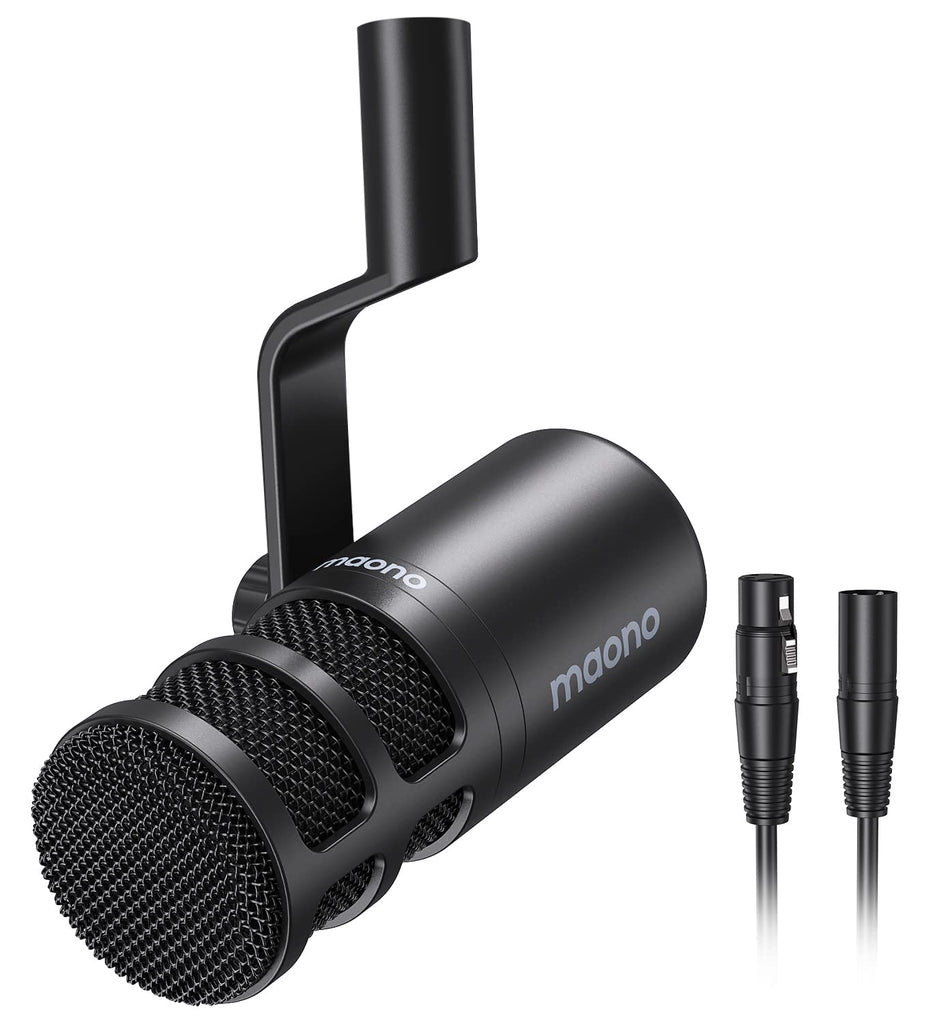 FIFINE K688 Dynamic Podcast Microphone XLR/USB for Vocal Voice-Over  Streaming, Studio Metal Mic with Mic Mute, Headphone Jack, Monitoring  Volume Control, Windscreen
