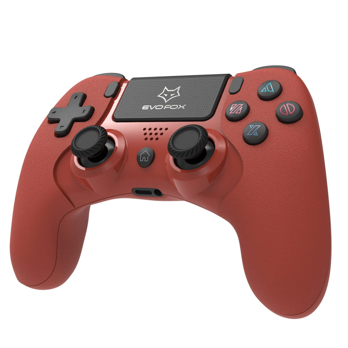 EvoFox Elite Play Wireless Controller for PS4/Pro/Slim, iPad and iPhones with Dual Vibration, Bluetooth Connection, 6-axis Gyro Sensor and 10 Hrs Gameplay (Red)