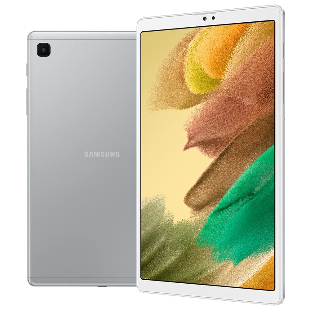 Samsung Galaxy Tab A7 Lite 8.7" (2021, WiFi + Cellular) 32GB 4G LTE Tablet & Phone (Makes Calls) GSM Unlocked, International Model w/US Charging Cube - SM-T225 (Silver, LTE+WiFi)