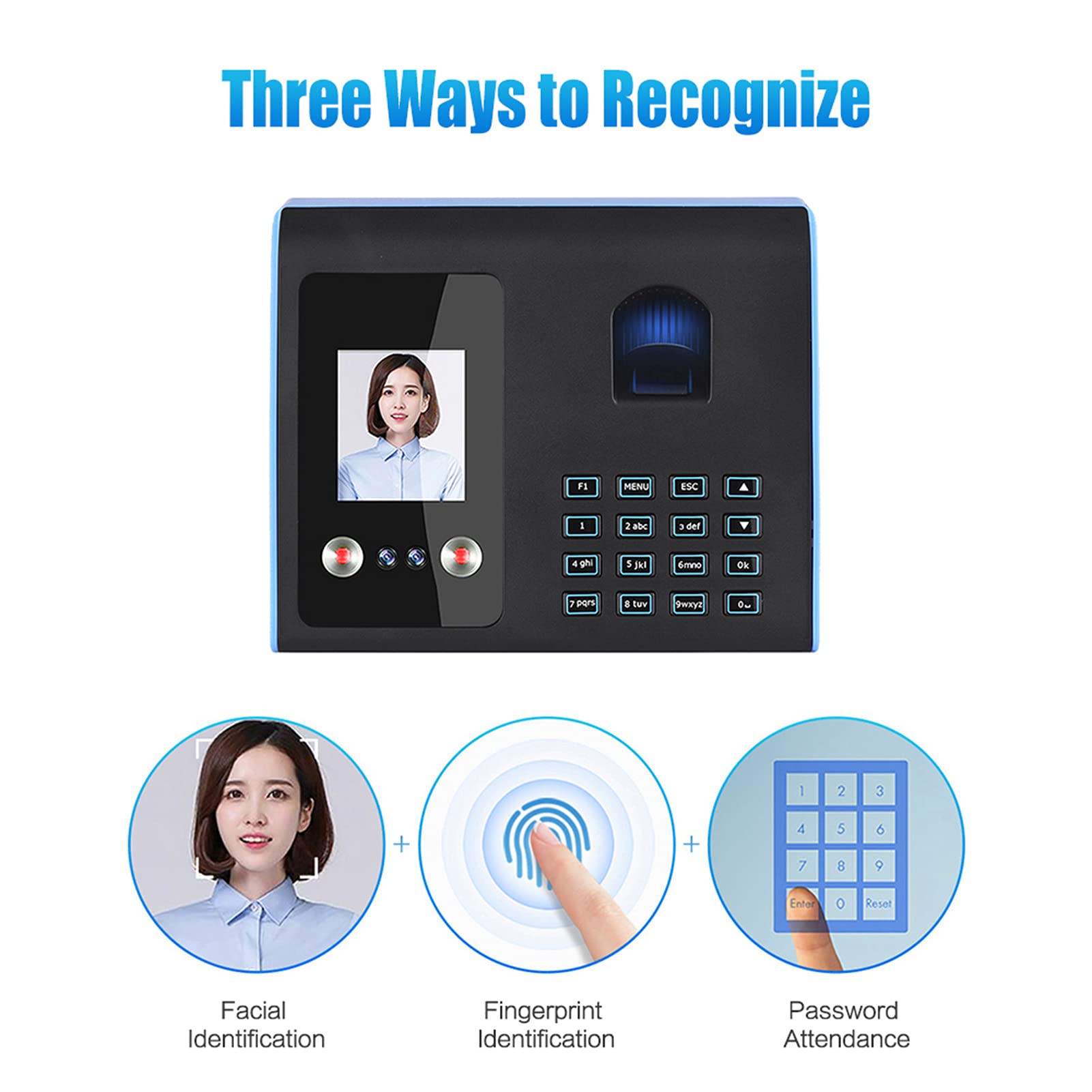 Tidrop Intelligent Attendance Machine Face Fingerprint Password Recognition Mix Biometric Time Clock