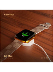 Haino Teko Germany G8 Max Golden Edition Smart Watch 45mm, Bluetooth Call, Wireless Charging, One Extra Strap