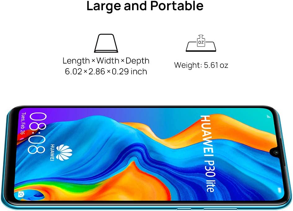 Huawei P30 Lite Smartphone 128GB 4GB RAM - Peacock Blue