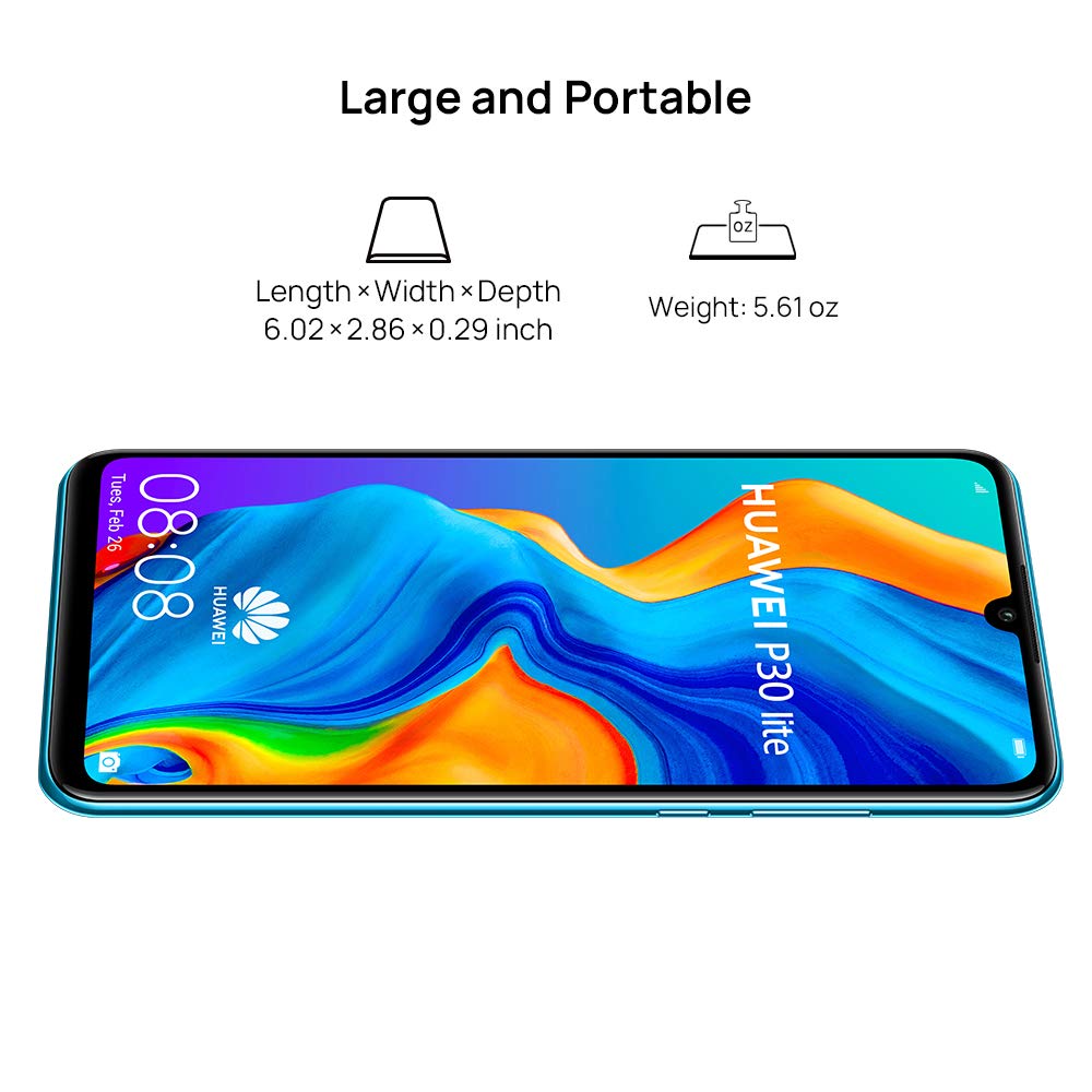 Huawei P30 Lite Smartphone 128GB 4GB RAM - Peacock Blue