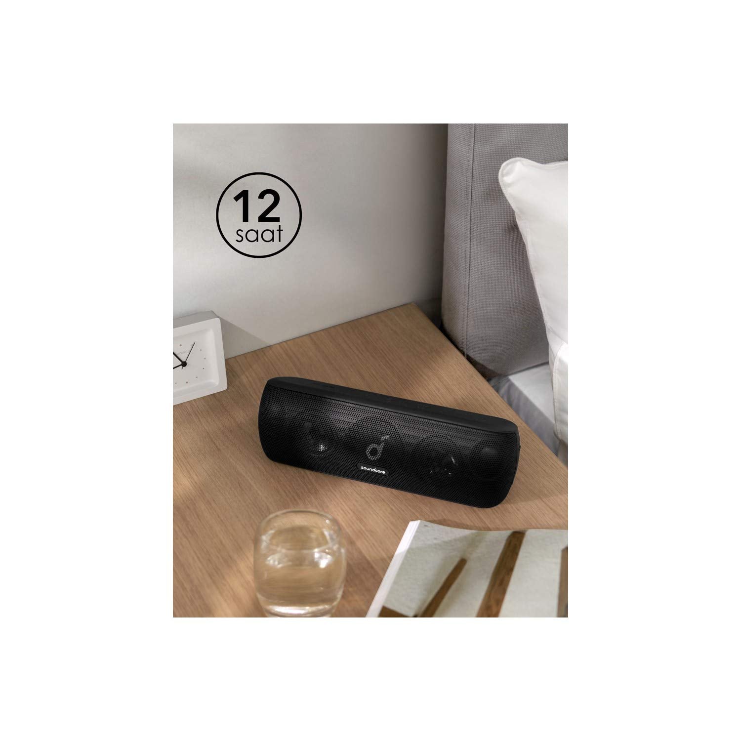 Soundcore Motion+ Bluetooth Speaker with Hi-Res 30W Audio, BassUp, Extended Bass and Treble, Wireless HIFI Portable Speaker with App, Customizable EQ, 12-Hour Playtime, IPX7 Waterproof, and USB-C