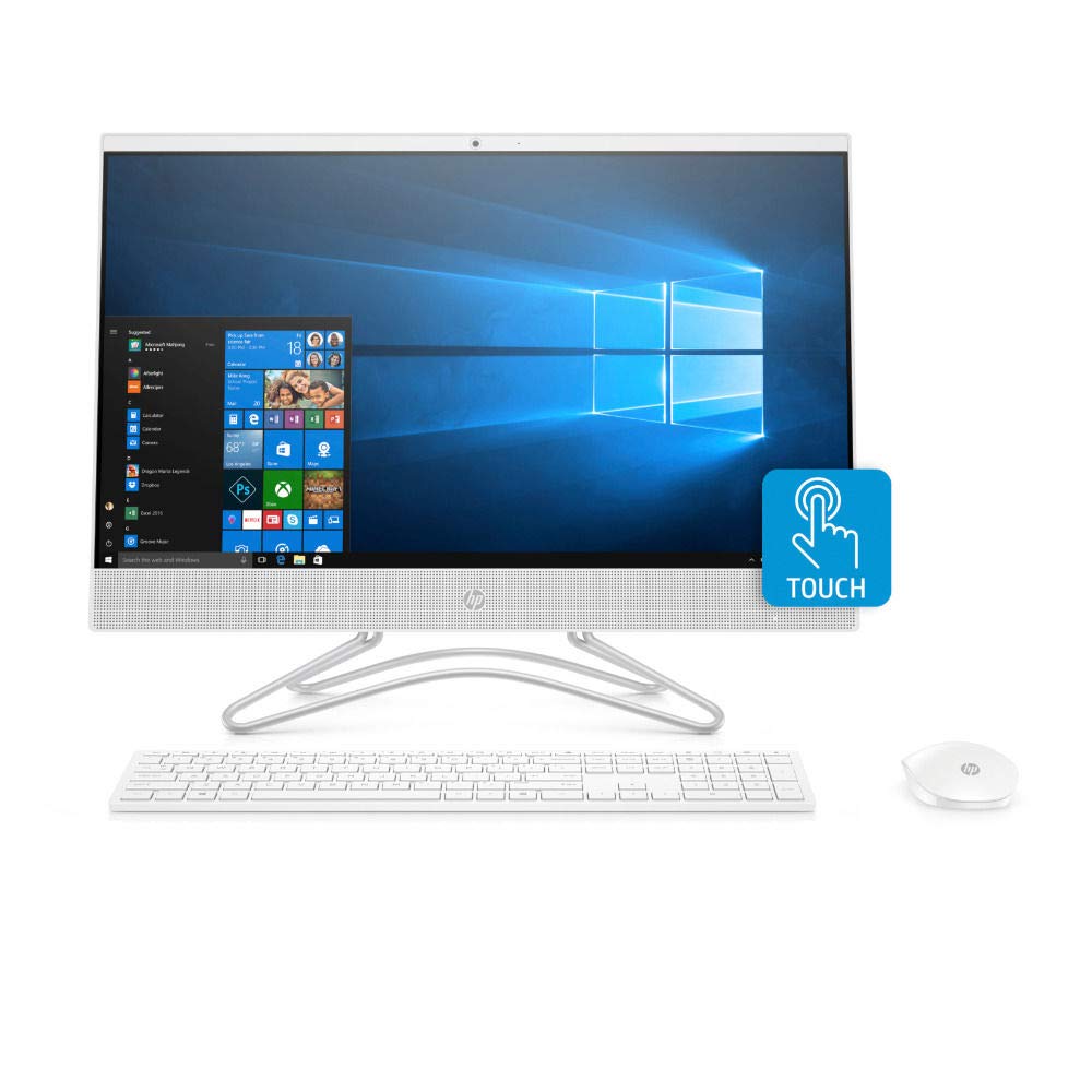 HP All-in-One 24-f0002ne Desktop, Intel Core i7-8700T, 24 Inch, 1TB, 8GB RAM, NVIDIA GeForce MX110 (2 GB), Win 10, Eng-Ara KB, Snow White