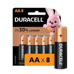 Duracell, Type AA Alkaline Batteries, Pack Of 8