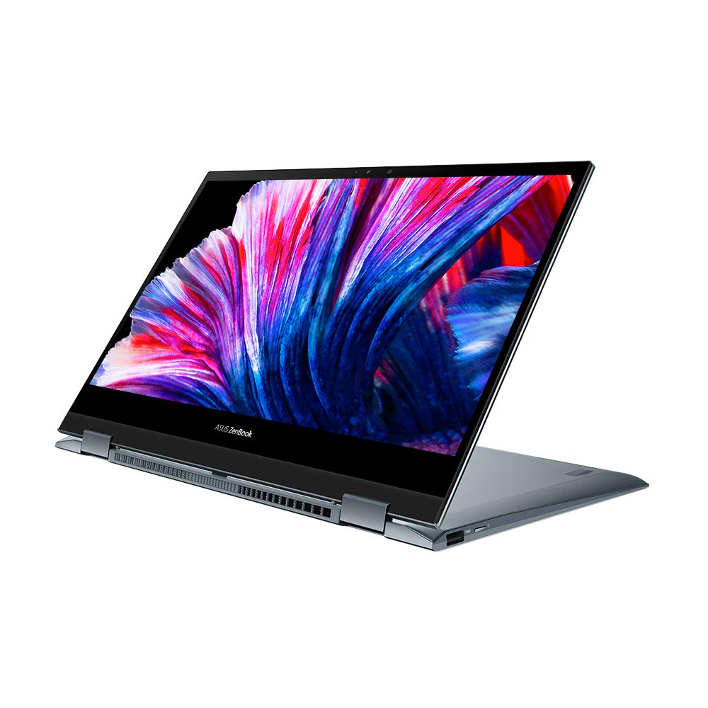 ASUS ZenBook Flip OLED UX363EA 13.3 Intel EVO Convertible Laptop (Intel i7-1165G7, 16GB RAM, 1TB SSD, Backlit Keyboard, Windows 11) Includes Stylus, USB-C to Audio Jack Pine Grey UX363EA-HP768W