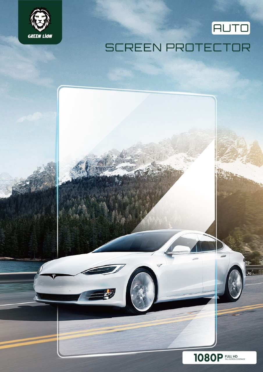 Green Lion Anti-Glare Screen Protector 17" Designed for Tesla Model S and Model X Control Panel Vehicles, Real Glass, Touch Sensitive, 9H Surface Hardness, Easy to Attach - Clear