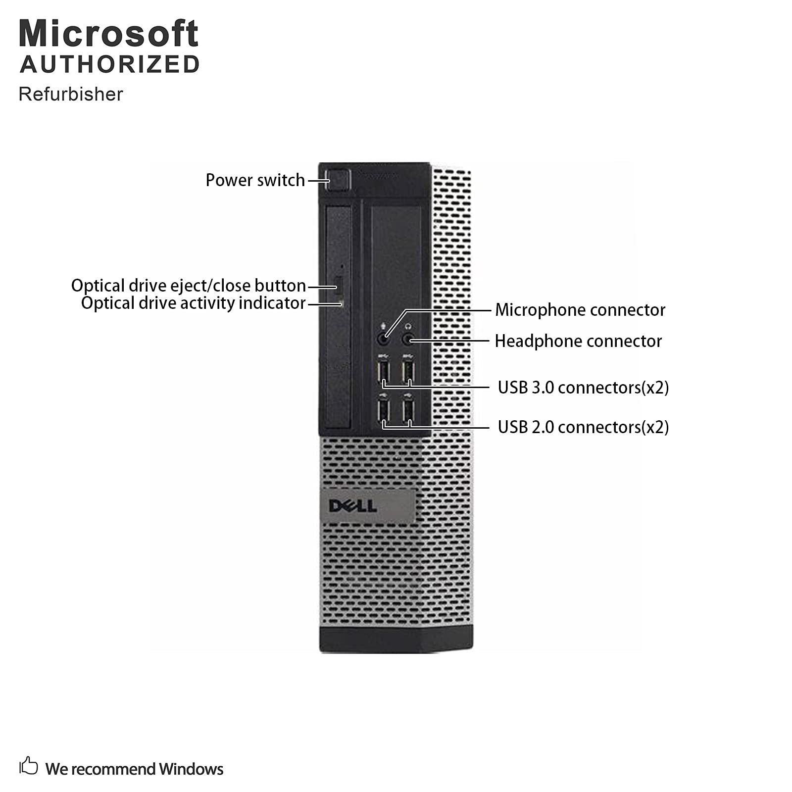 Dell OptiPlex 9020 Renewed Business Desktop PC | intel Quad Core i7-4th Generation Processor | 16GB Ram | 480GB SSD | Wired Keyboard & Mouse | Small Form Factor | Windows 10 Pro | RENEWED