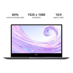 HUAWEI MateBook D14 Laptop, 14 inch Fullview Ultrabook, Intel Core i5 processor, 8GB RAM 512GB SSD, Win 10, Multi-screen Collaboration, Fingerprint Reader, Space Gray