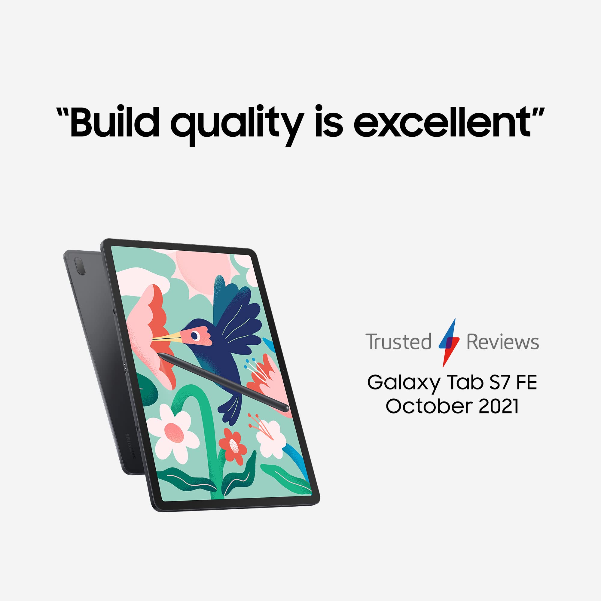 Samsung Galaxy Tab S7 FE 12.4 Inch 5G Android Tablet 64GB Black 3Y Warranty