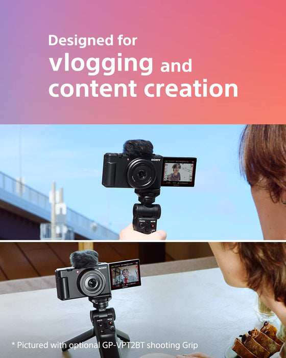 Sony ZV1F/B Vlog Camera for Content Creators and Vloggers Large 1