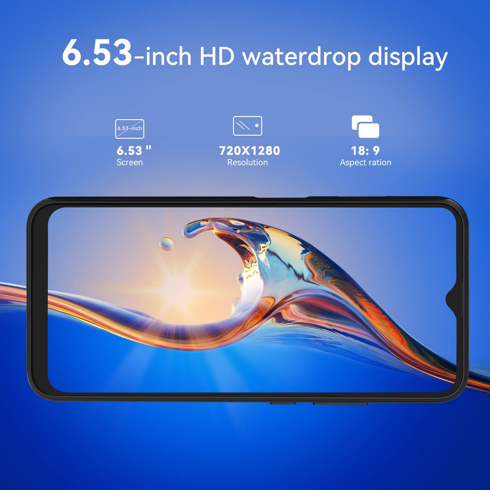 Smartphones No Camera No GPS Smartphone 4+128GB, Mione 6.1” Full HD Display 3860 mAh Battery Android 9.0 Nougat Mobile phones 4G LTE black support up to (pro plus black)