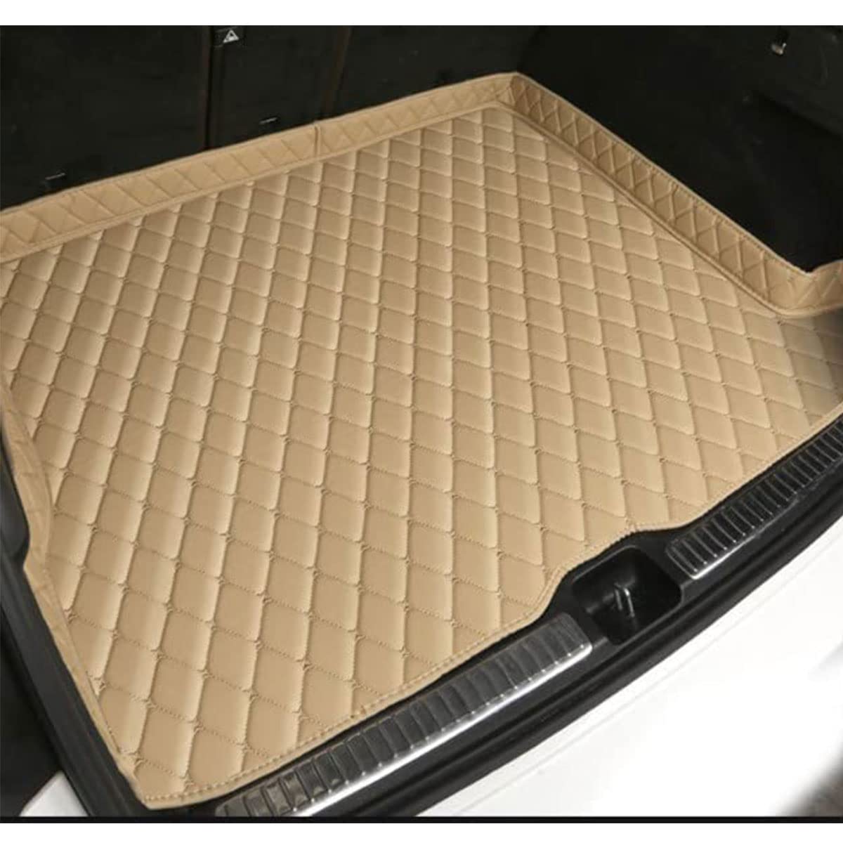 Custom Car Trunk Mats for TOYOTA Fortuner 2016 2017 2018 2019 2020 2021 2022, Leather All Weather Waterproof Anti-Scratch Non-Slip Protector Pad, Auto Interior Accessories