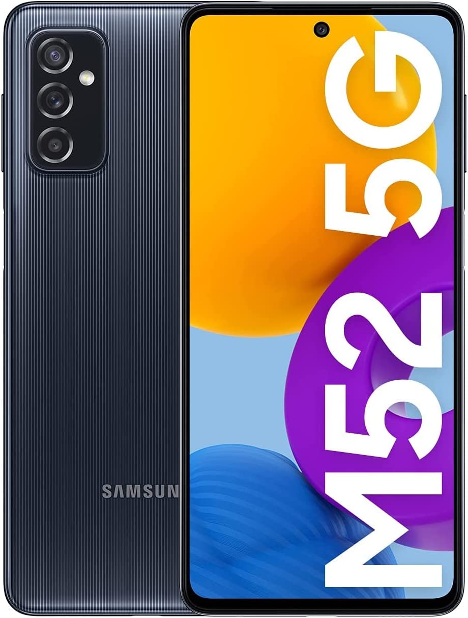 Samsung Galaxy M52 5G Mobile Phone SIM Free Android Smartphone 6GB RAM 128GB Storage Black