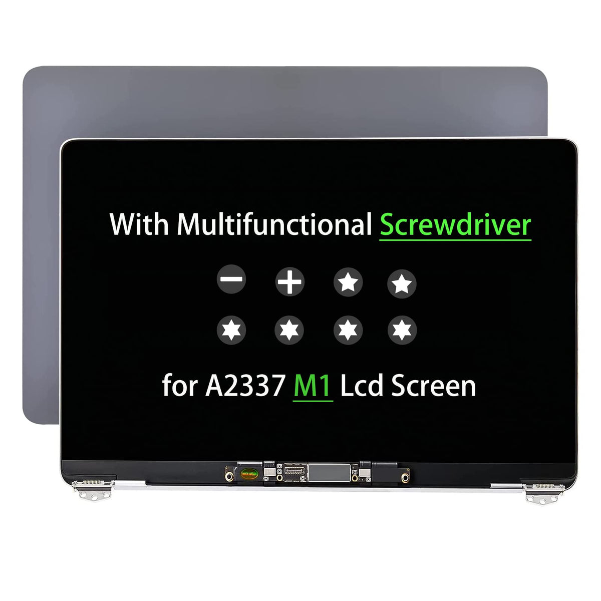 NUOLAISUN Screen Replacement for MacBook Air 13" A2337 M1 2020 EMC 3598 Retina LCD Screen Display Full Assembly (Space Gray)