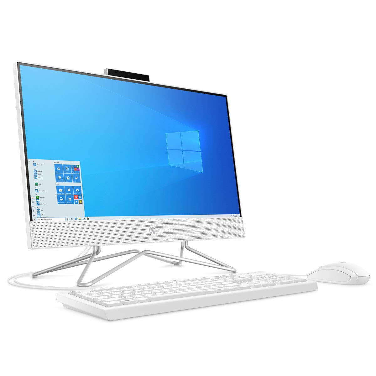 HP All in One 23.8 inch FHD Display Desktop PC 24-df0026na, Intel i5-10400T, 256GB SSD, 8GB RAM, Intel® UHD Graphics 630, Windows 11 Home, USB wired keyboard and mouse, White