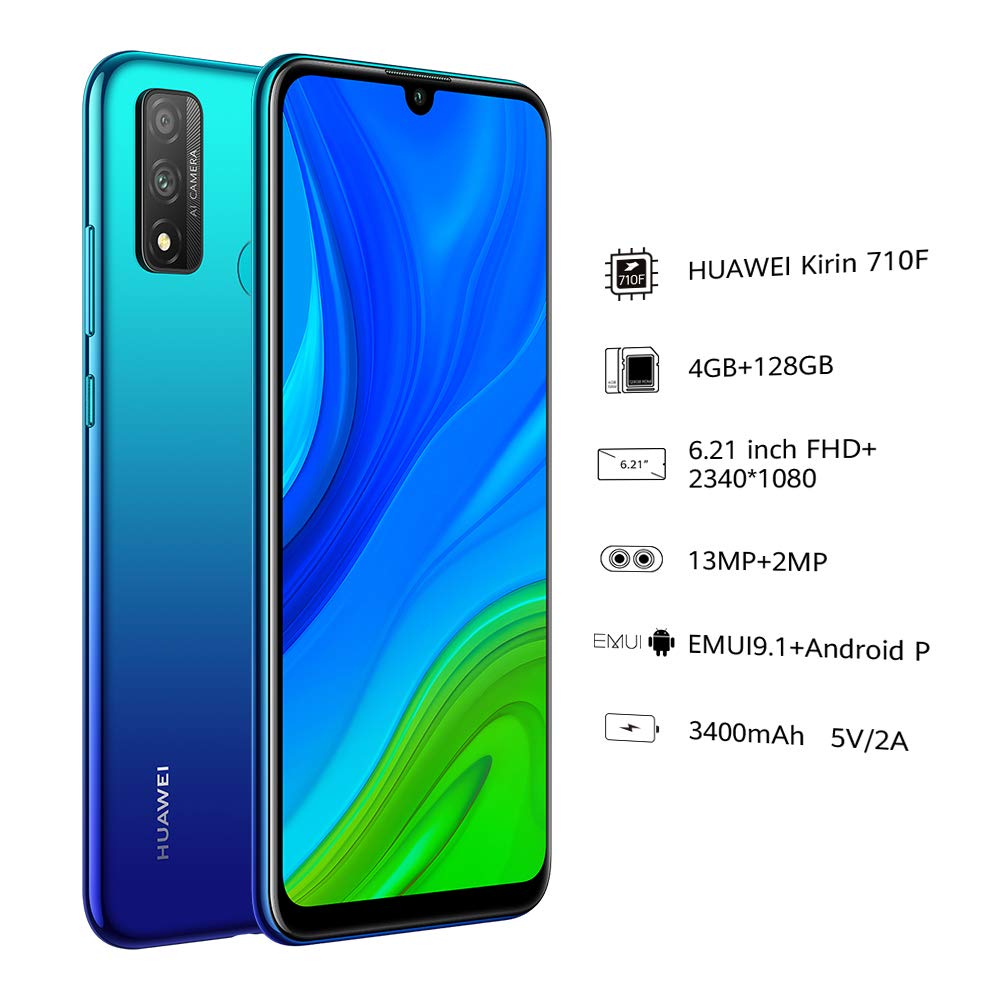 Huawei P Smart (2020) - Smartphone 128GB, 4GB RAM, Dual Sim, Aurora Blue