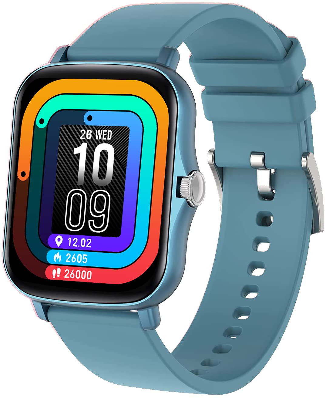 Fire-Boltt Beast Spo2 1.69” Industry’S Largest Display Size Full Touch Smart Watch With Blood Oxygen Monitoring, Heart Rate Monitor, Multiple Watch Faces & Long Battery Life (Blue), Bsw002