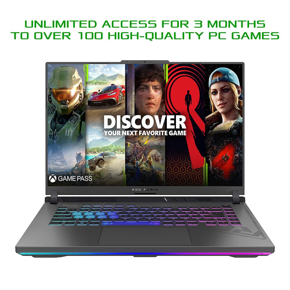 ASUS ROG Strix G16 G614JV 16.0” WUXGA 165Hz Gaming Laptop (Intel i7-13650H, NVIDIA GeForce RTX 4060, 16GB RAM, 1TB SSD, Windows 11, 90Whrs Battery)