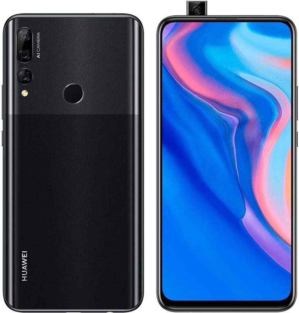 HUAWEI Y9 Prime 2019 (128GB, 4GB) 6.59", 3 AI Cameras, 4000mAh Battery, Dual SIM GSM Factory Unlocked - STK-LX3, US & Global 4G LTE International Model (Midnight Black, 128GB + 64GB SD + Case Bundle)