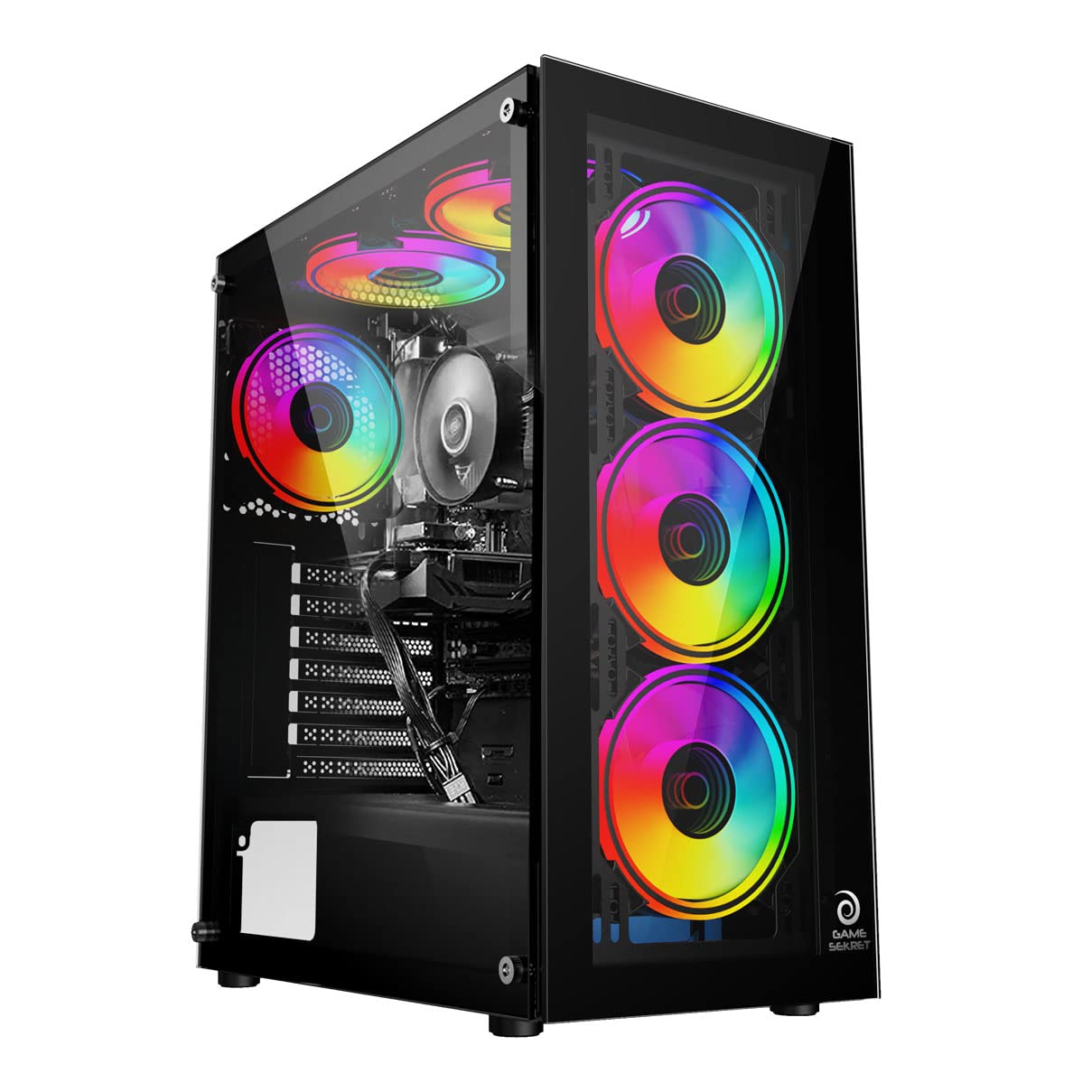 GameSekret Dark Nova Gaming PC Bundle, Intel i7-12700F, NVIDIA RTX 3060 TI, 32GB DDR4, 500GB NVME M.2 SSD + 1 TB HDD, 2 Years Warranty, Desktop Gaming Computer