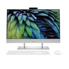 HP All-in-One PC 23.8-Inch(60.8 cm) FHD Desktop PC Ryzen 3 4300U with Alexa Built-in (8GB/256GB SSD + 1TB HDD/Facial Recognition IR Camera/Win 11/MS Office/Natural Silver), 24-dp0788in