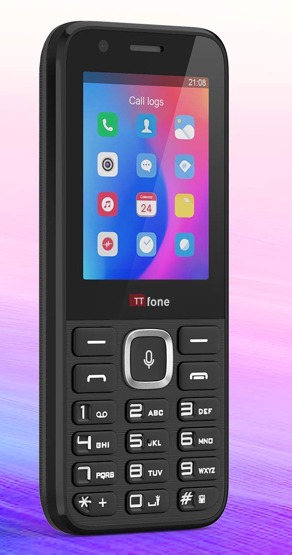 TTfone TT240 Simple Easy to use Whatsapp Mobile Phone - 3G KaiOS - with Google Voice Assistant, Black