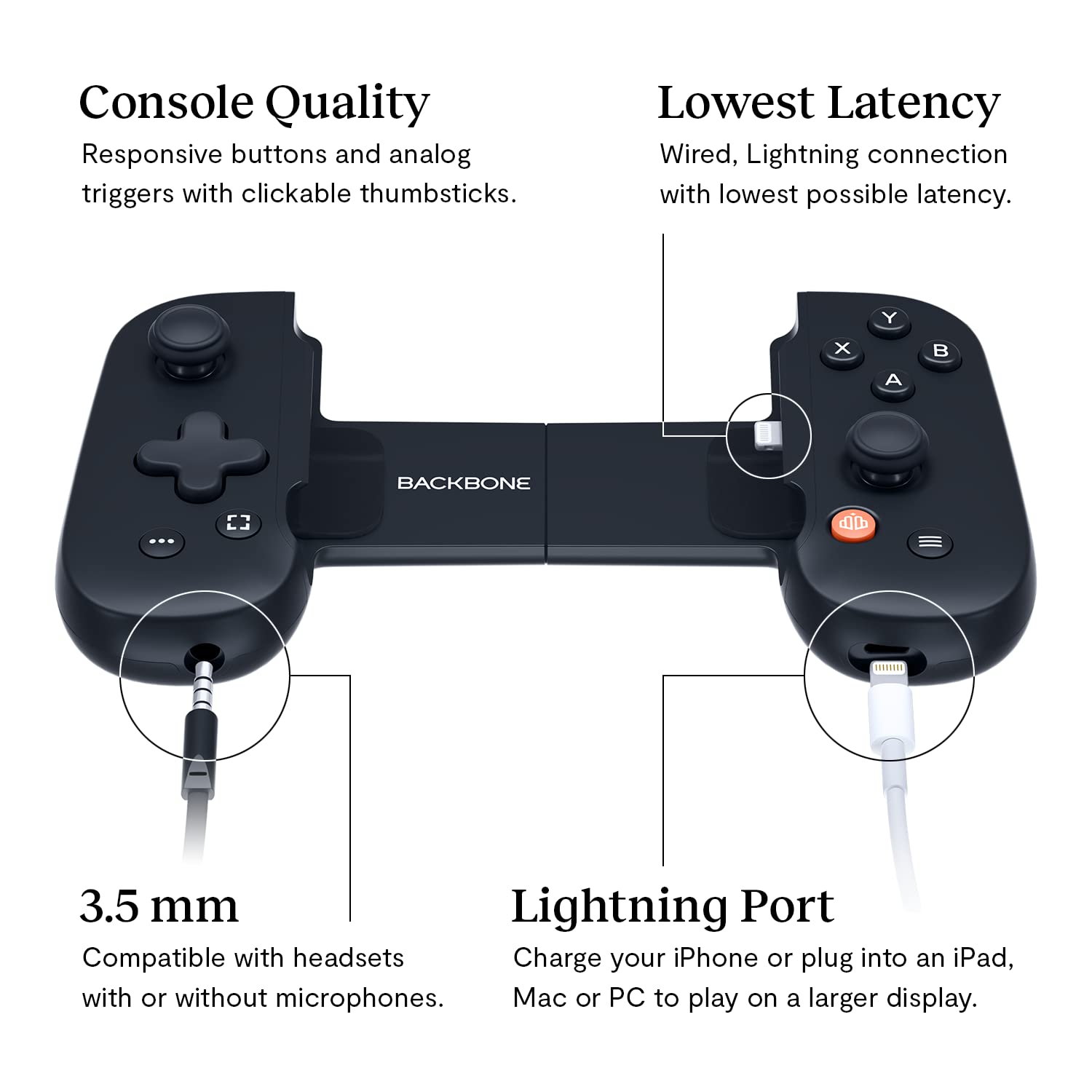 Backbone One Mobile Gaming Controller for iPhone - Turn Your iPhone into a Gaming Console - Play Xbox, PlayStation, Steam, Fortnite, & More [FREE 1 Month Xbox Game Pass Ultimate Included]