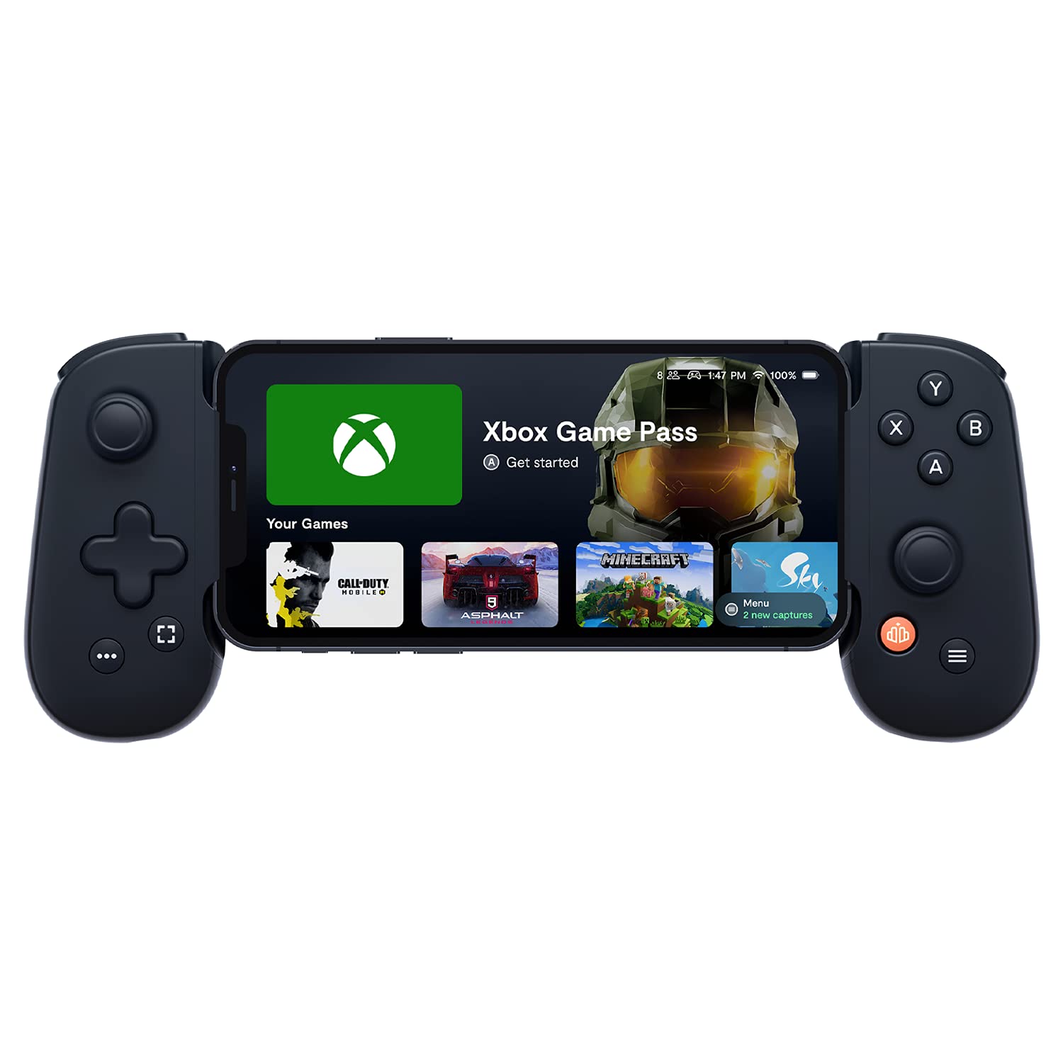 Backbone One Mobile Gaming Controller for iPhone - Turn Your iPhone into a Gaming Console - Play Xbox, PlayStation, Steam, Fortnite, & More [FREE 1 Month Xbox Game Pass Ultimate Included]