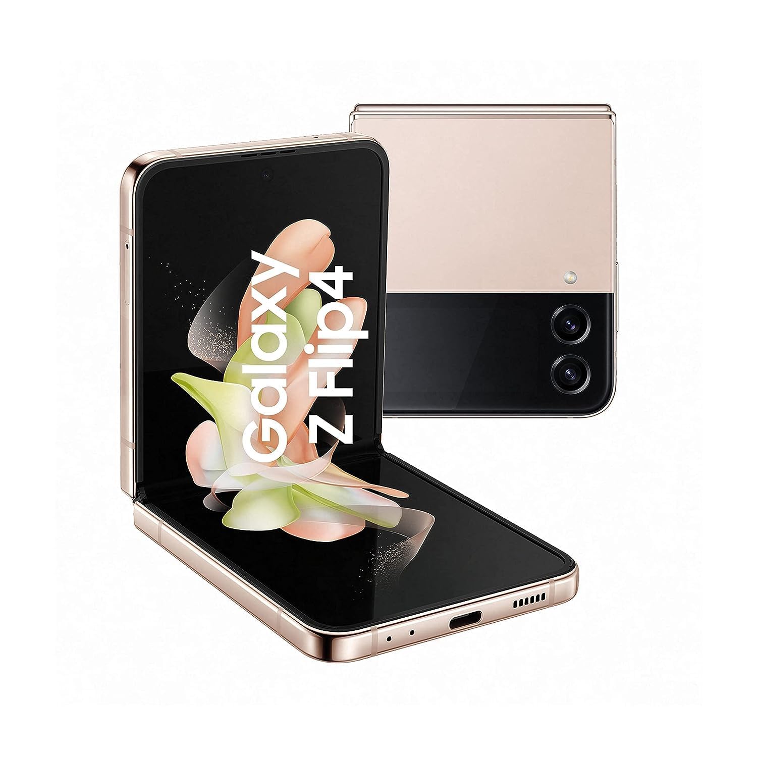 SAMSUNG Galaxy Z Flip4 Dual SIM Smartphone Android Folding Phone Pink Gold, UAE Version, 256 GB