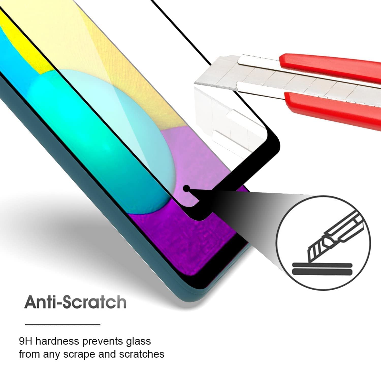 Zubitech Glass for Samsung Galaxy A03 Core/Samsung Galaxy A03 / Samsung Galaxy A03s / Samsung Galaxy A02s Tempered Glass Screen Protector Premium HD Glass Anti Fingerprint Scratch Resistance