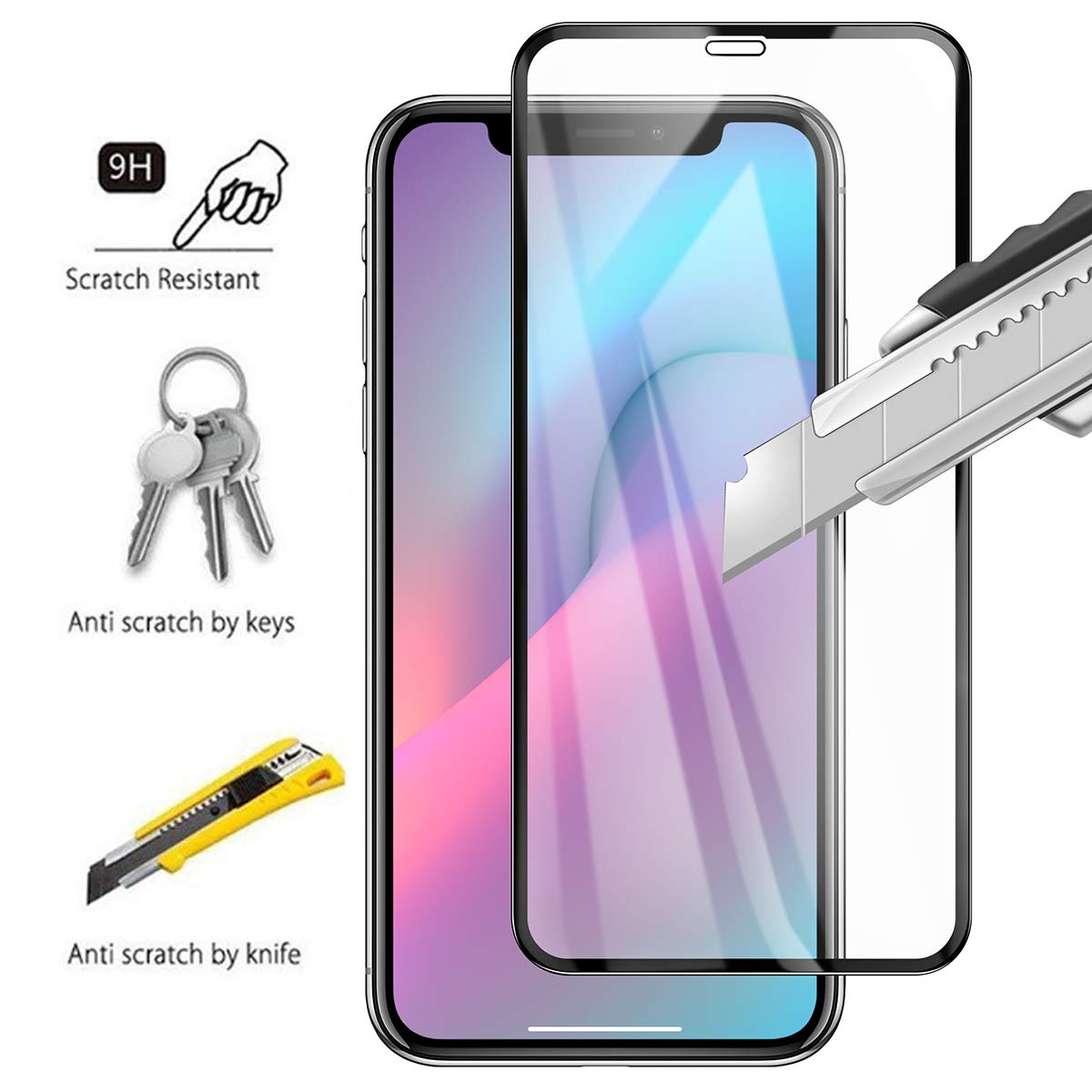 AICASEME Screen Protector for iPhone 11 [Tempered Glass], 20D 9H Anti Scratch Hardness 0.26mm Crystal HD Clear Protective Film for Apple iPhone 11 (6.1-inch)